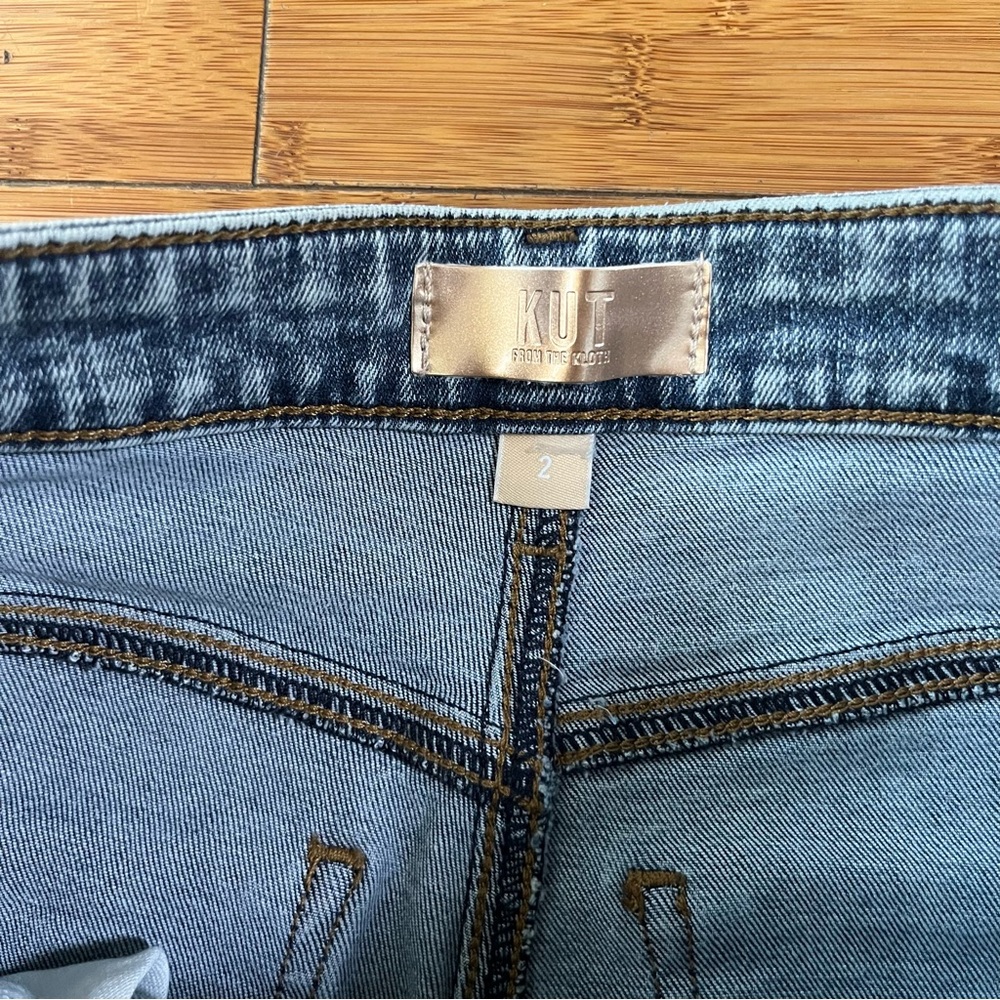 Kut from the Kloth High Rise Sienna Straight Leg Jeans in Stone Wash Denim NWOT - Picture 7 of 16